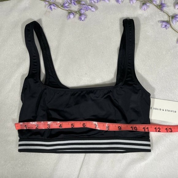 NWT Solid & Striped Kayla Black Bikini Top Small - Picture 5 of 9